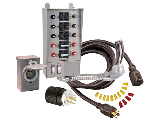 Manual transfer switch for generator